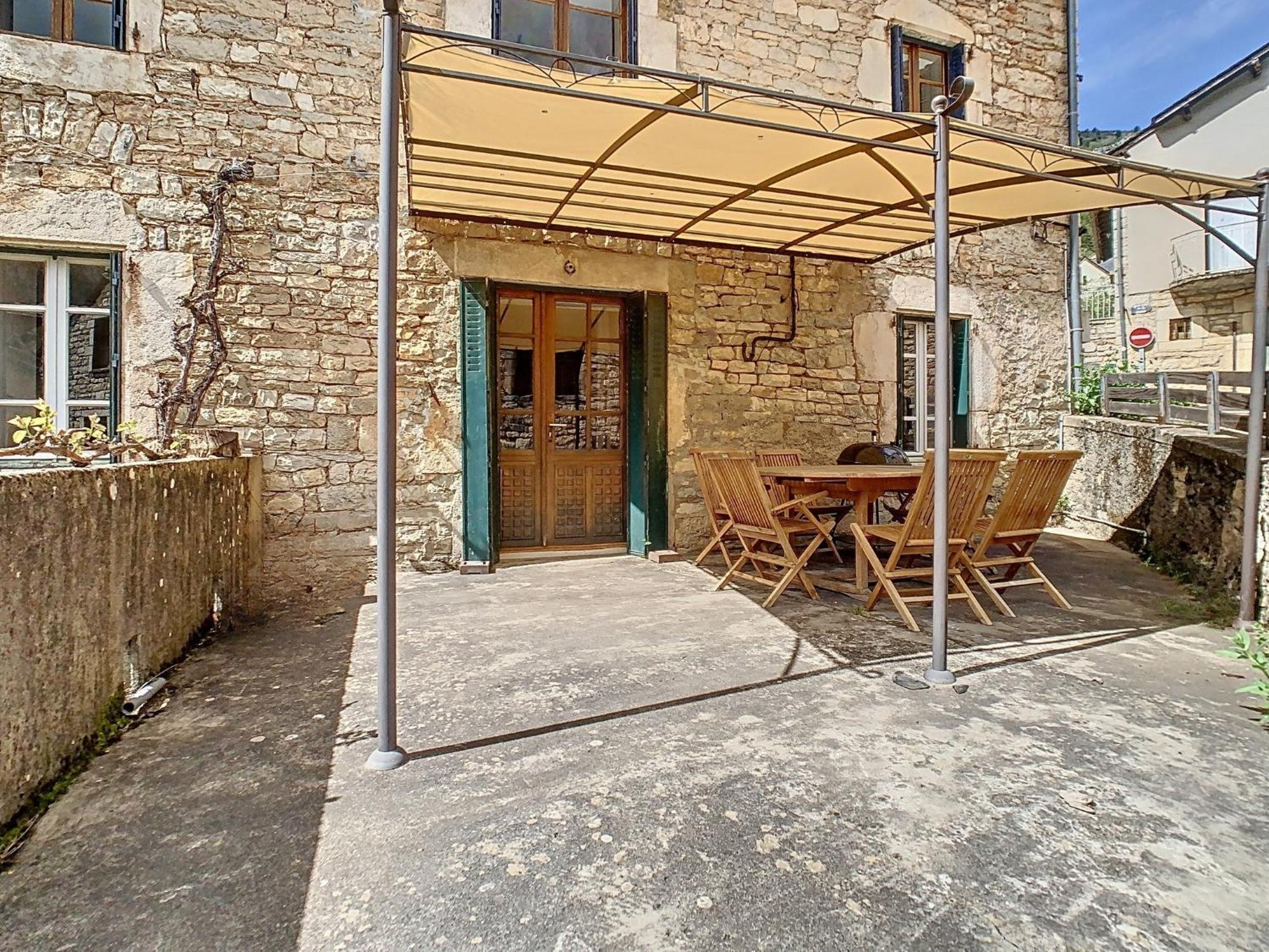 Gorges Du Tarn Gite En Pierres Avec Terrasse Quezac  エクステリア 写真